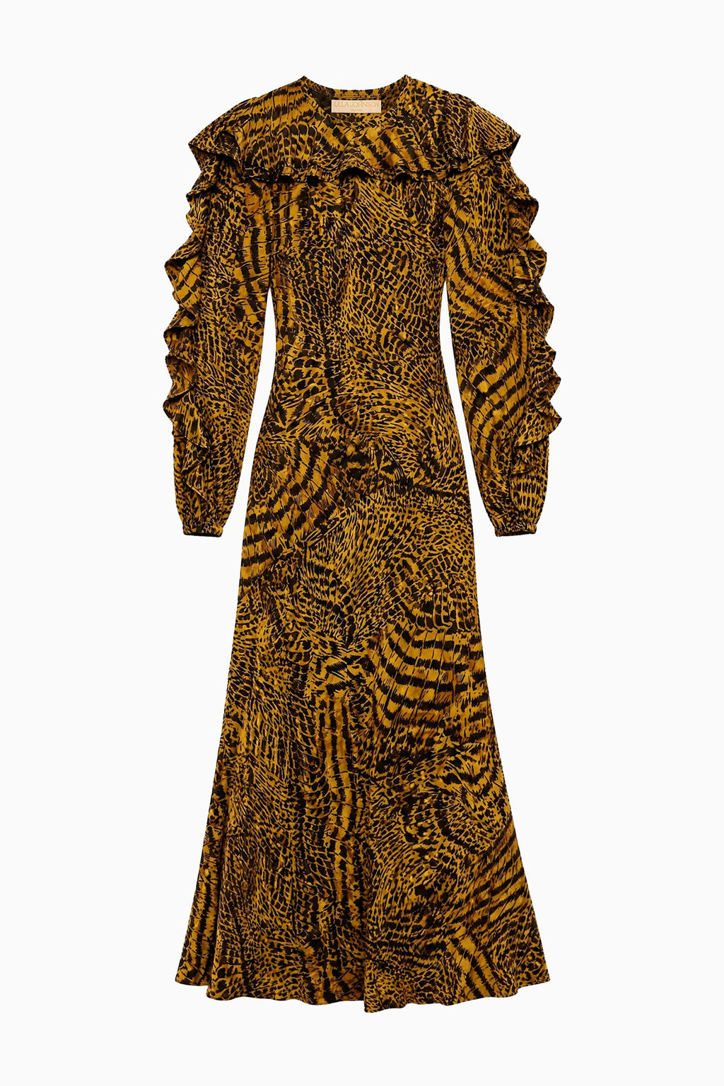 Dara Long Sleeve Silk Dress - Wren