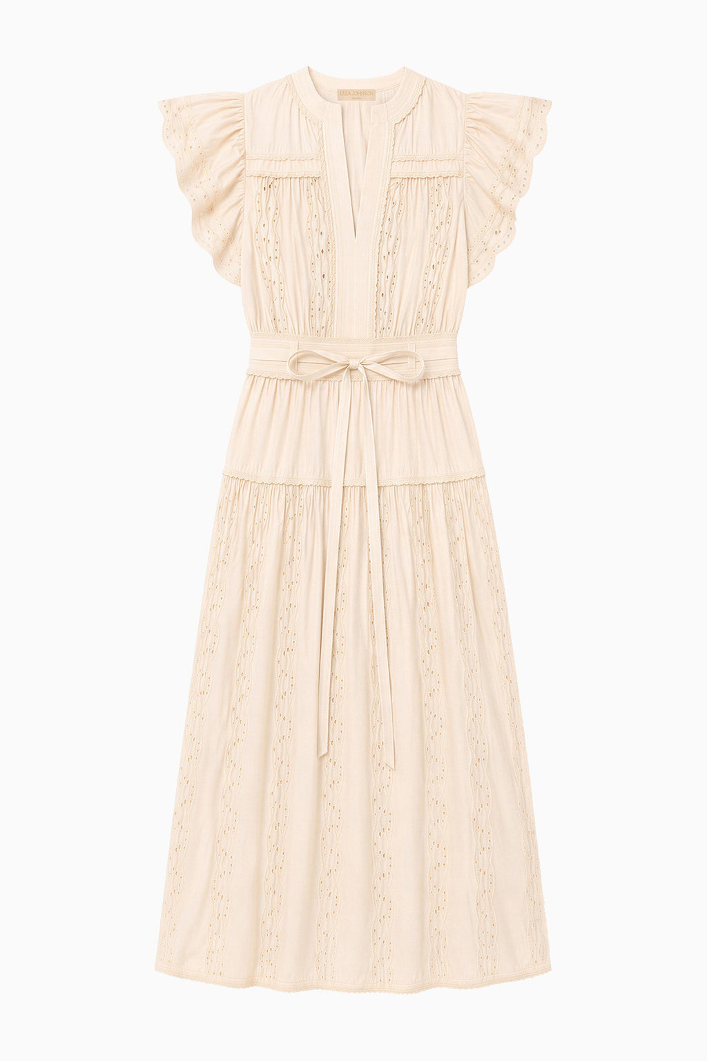 Dani Short Sleeve Cotton Dress - Pearled Ivory
