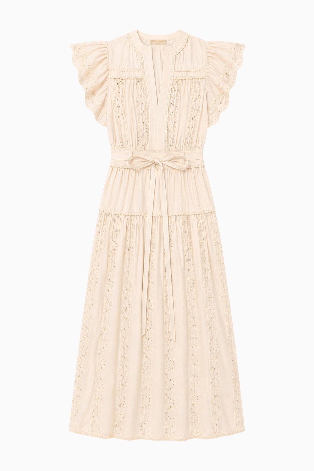 Dani Short Sleeve Cotton Dress - Pearled Ivory