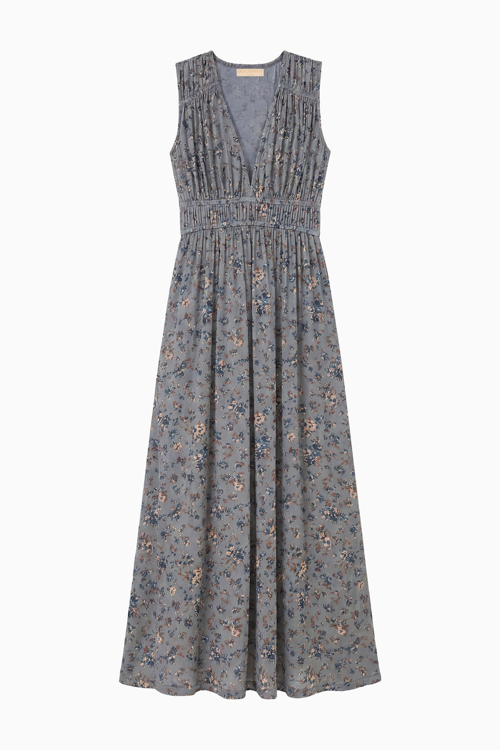 Ursula V Neck Jersey Dress - Celeste Floral
