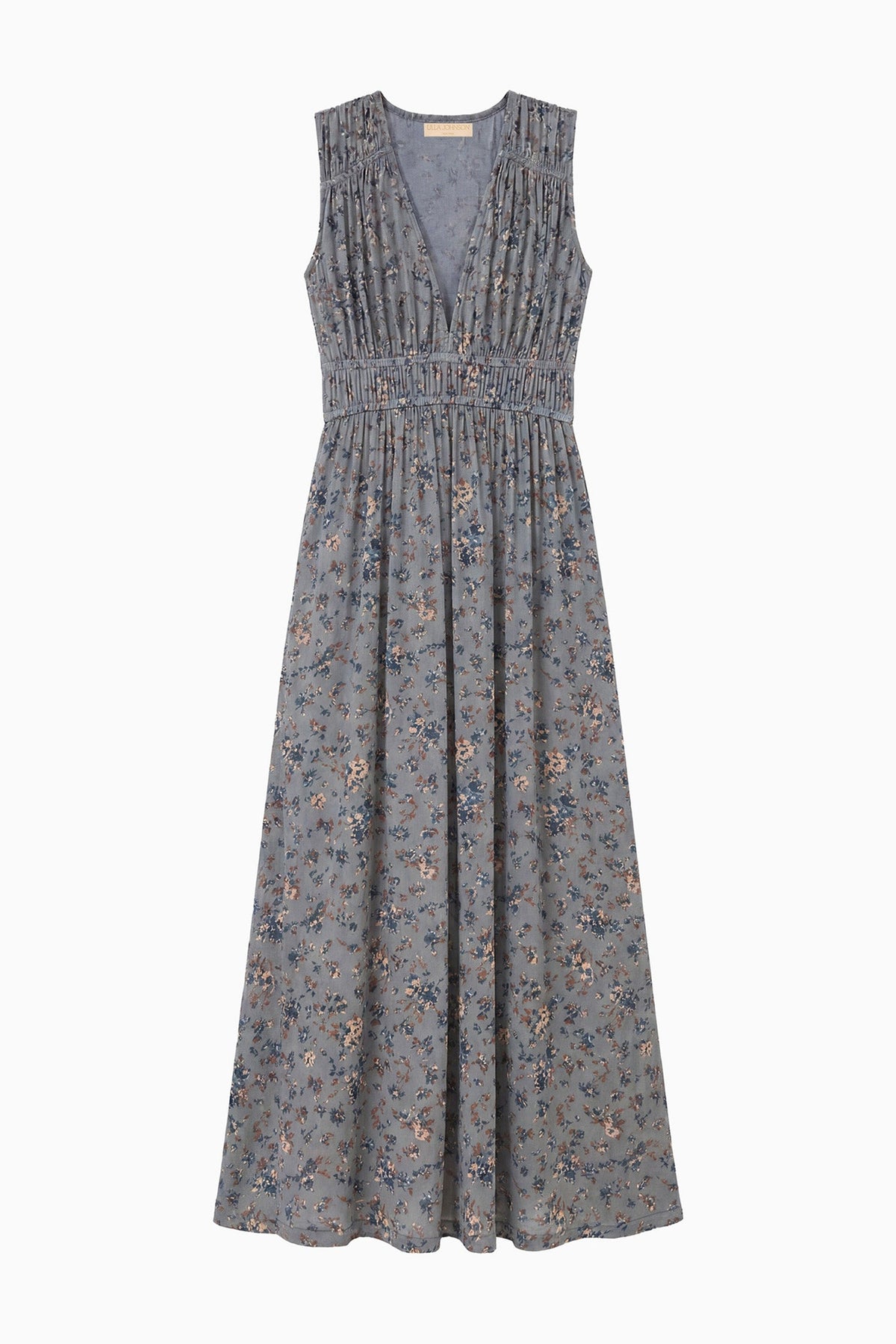 Ursula V Neck Jersey Dress - Celeste Floral