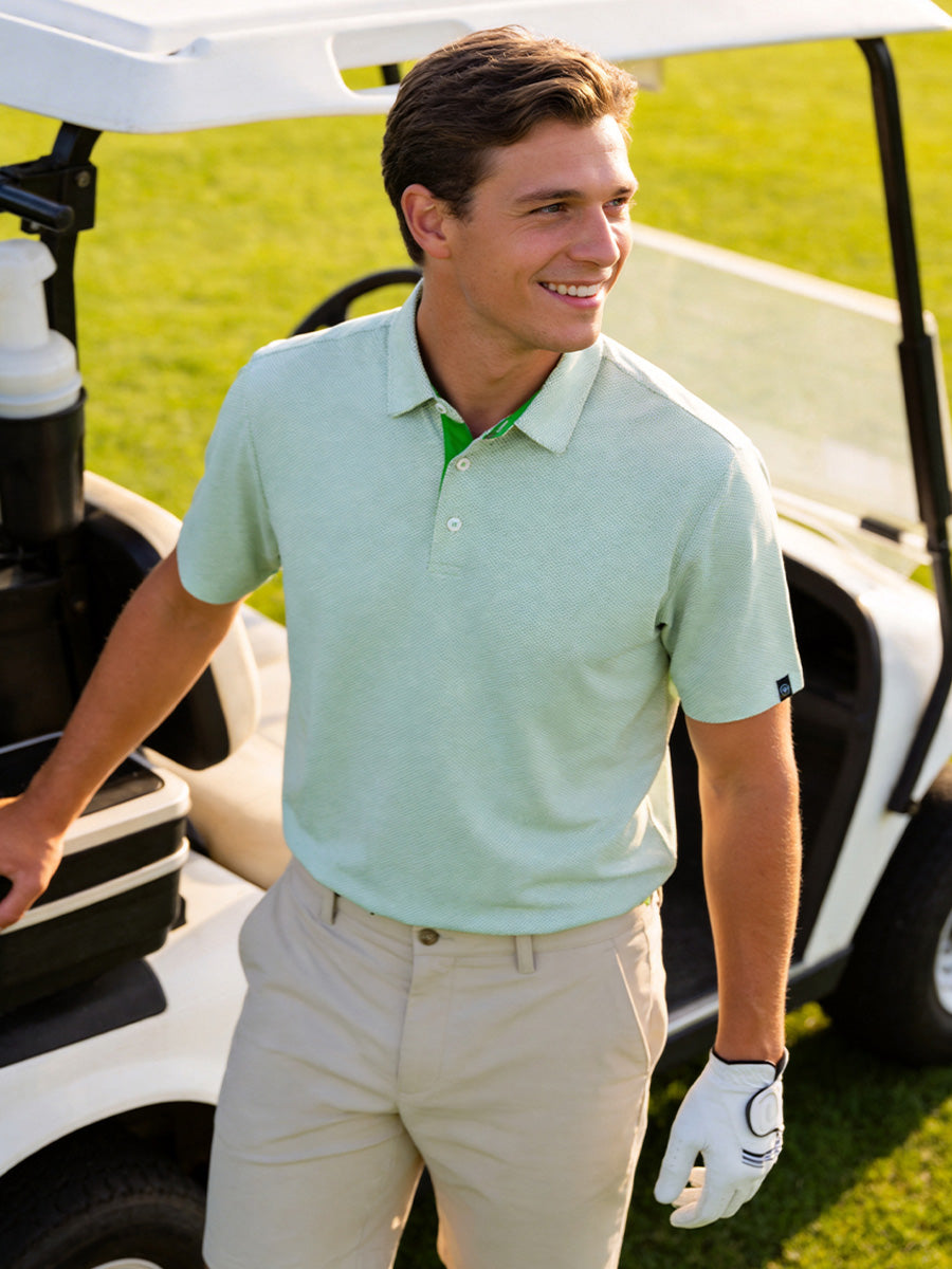 Feather Weight Jacquard Polo Shirts