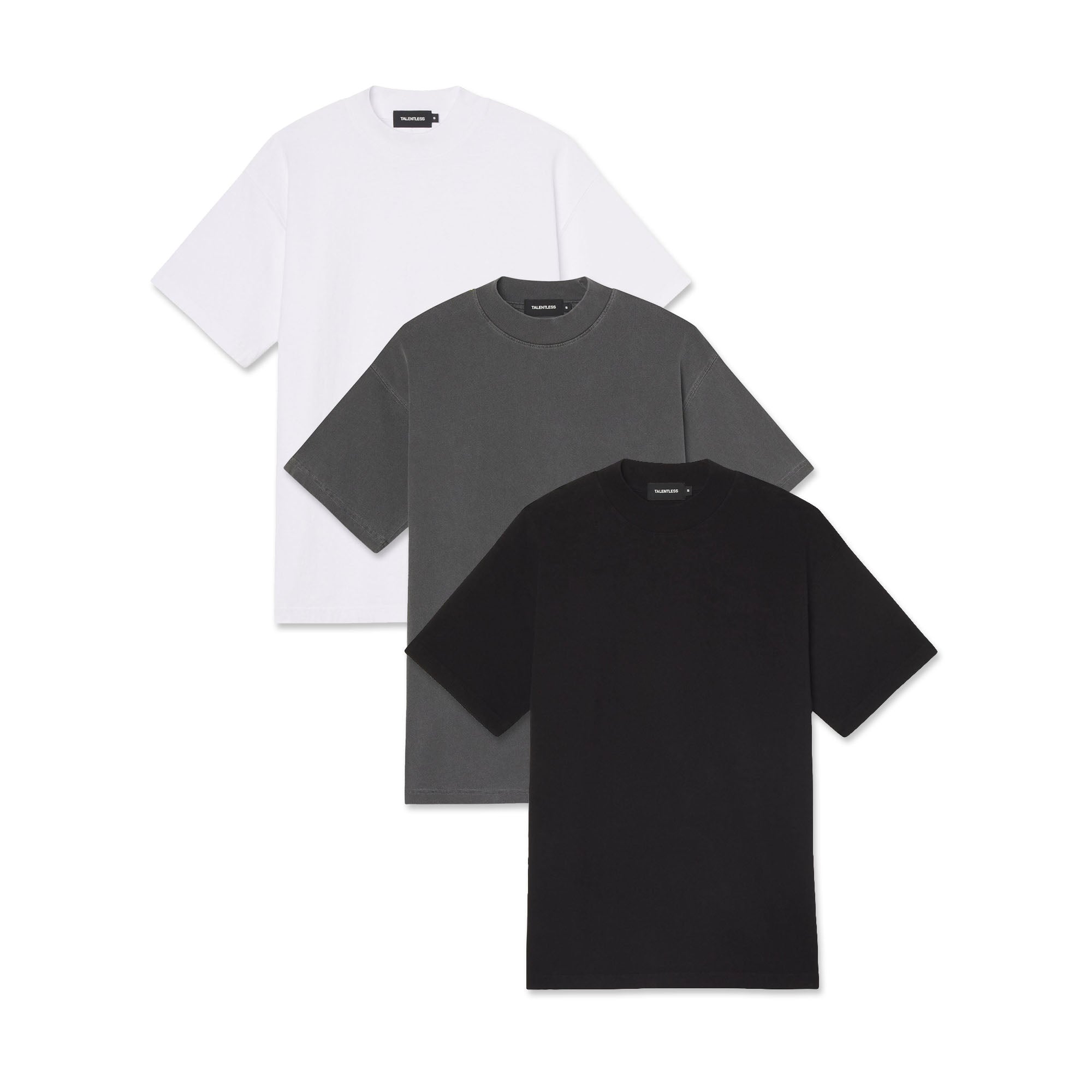 MENS MOCK NECK TEE 3 PACK - MIX & MATCH