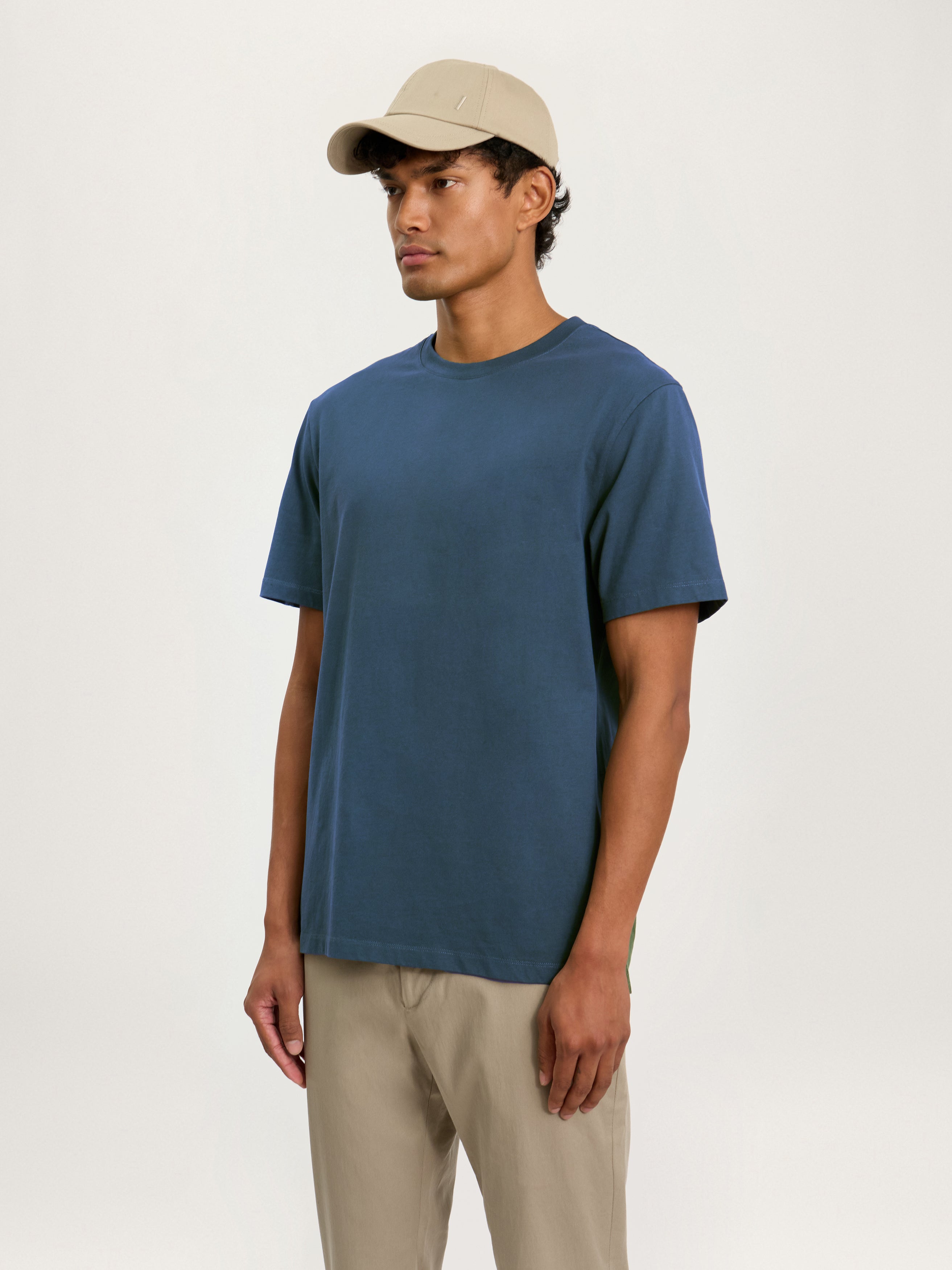 The Heavyweight Tee || Petrol Blue | Organic Cotton