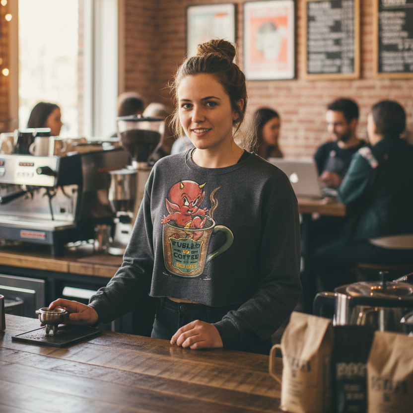 Hot Coffee L/S Crop