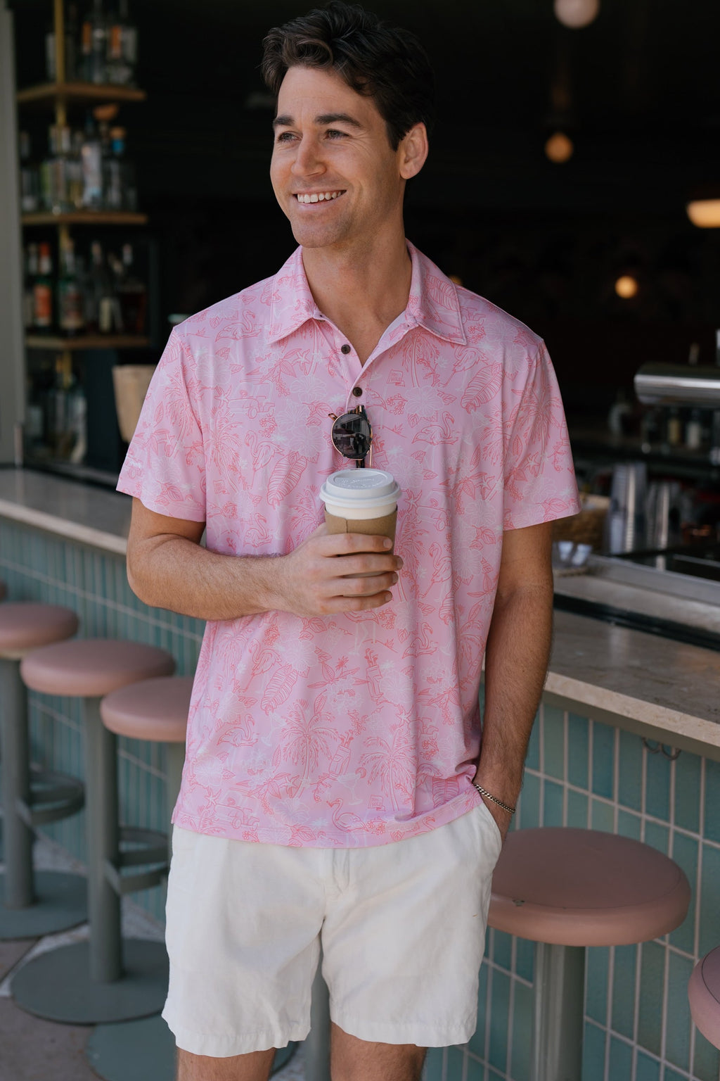 The 19th Hole - Pink Golf Shirt