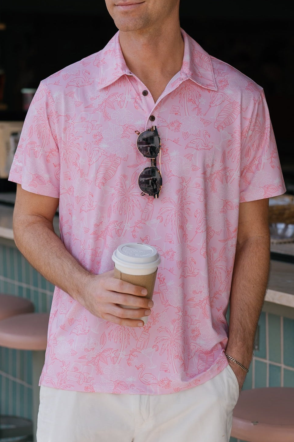The 19th Hole - Pink Golf Shirt
