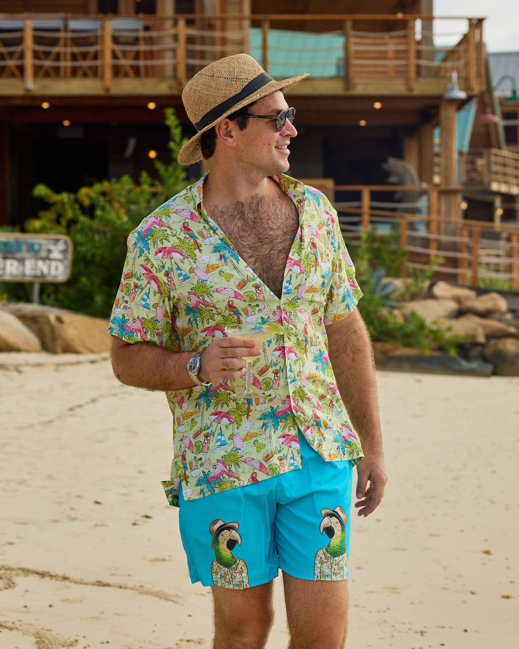 Margaritaville by Kenny Flowers – Welcome to Margaritaville - Lime – Short Sleeve Shirt