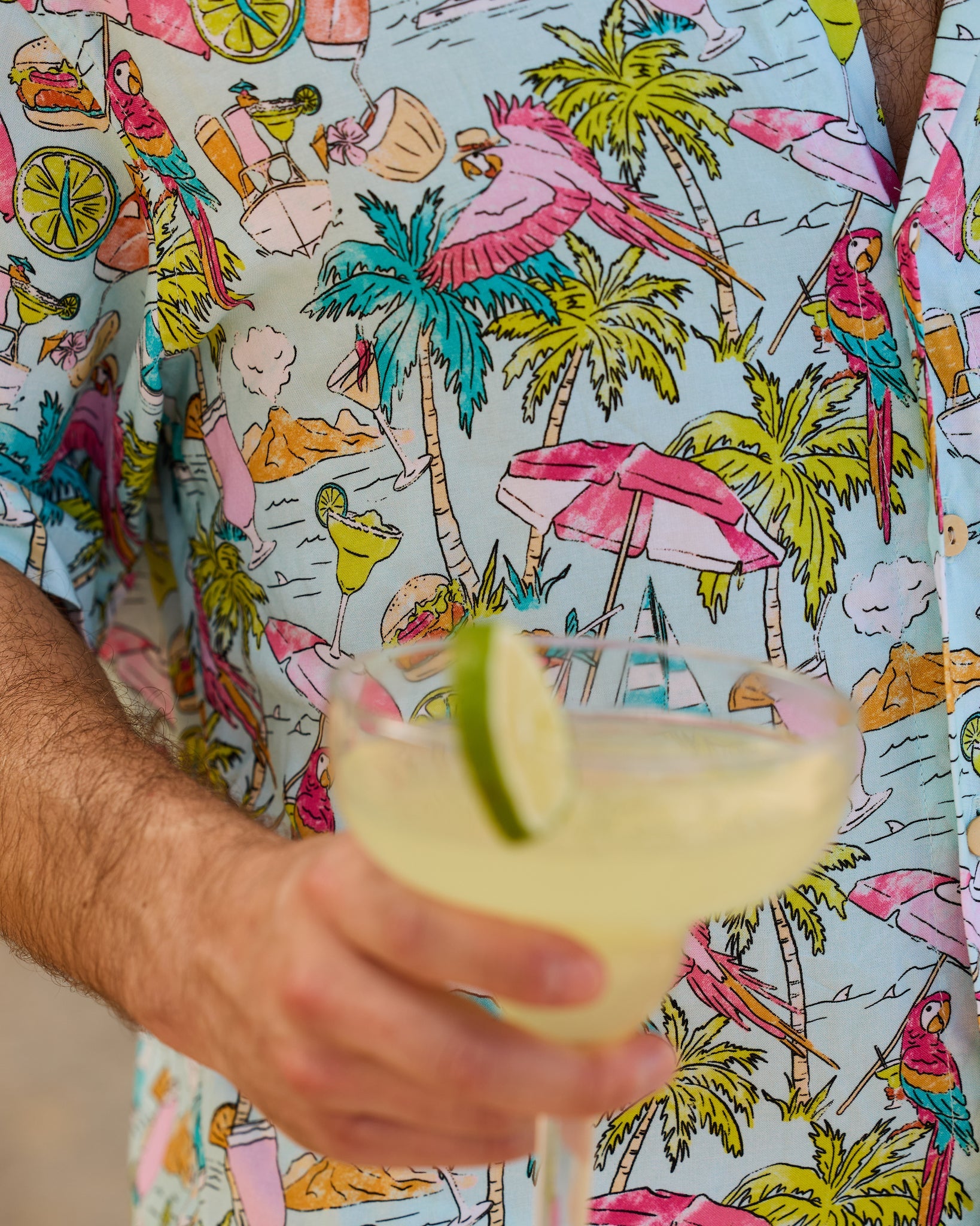 Margaritaville by Kenny Flowers – Welcome to Margaritaville - Ocean Blue – Short Sleeve Shirt