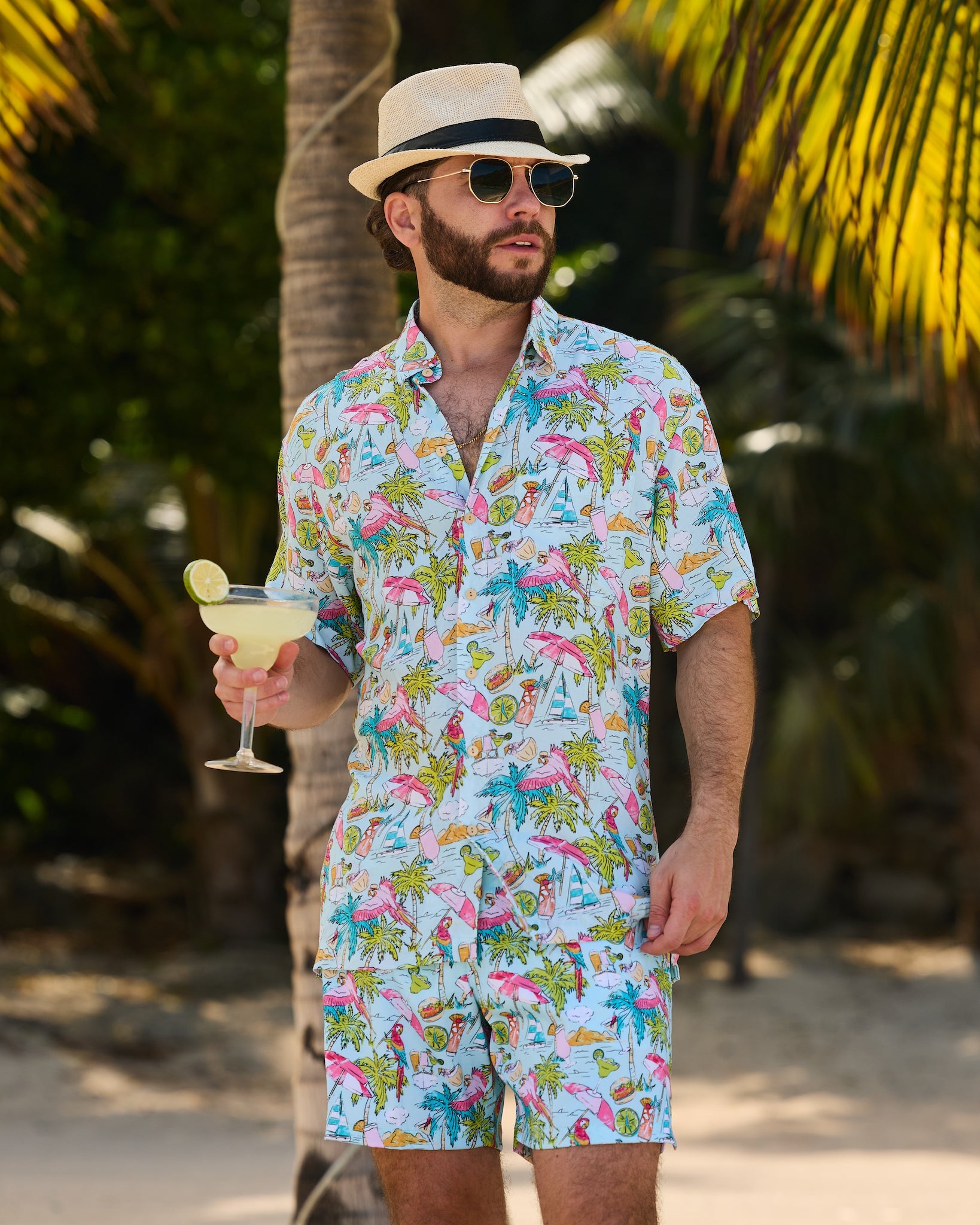 Margaritaville by Kenny Flowers – Welcome to Margaritaville - Ocean Blue – Short Sleeve Shirt