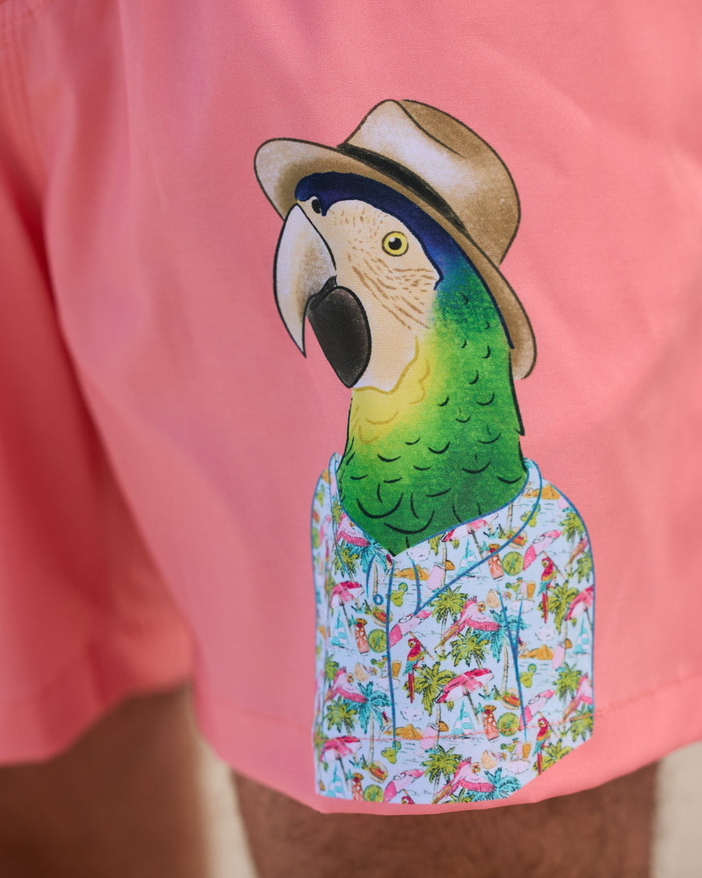 Margaritaville by Kenny Flowers – The Match Your Parrots - Coral – Swim Trunks
