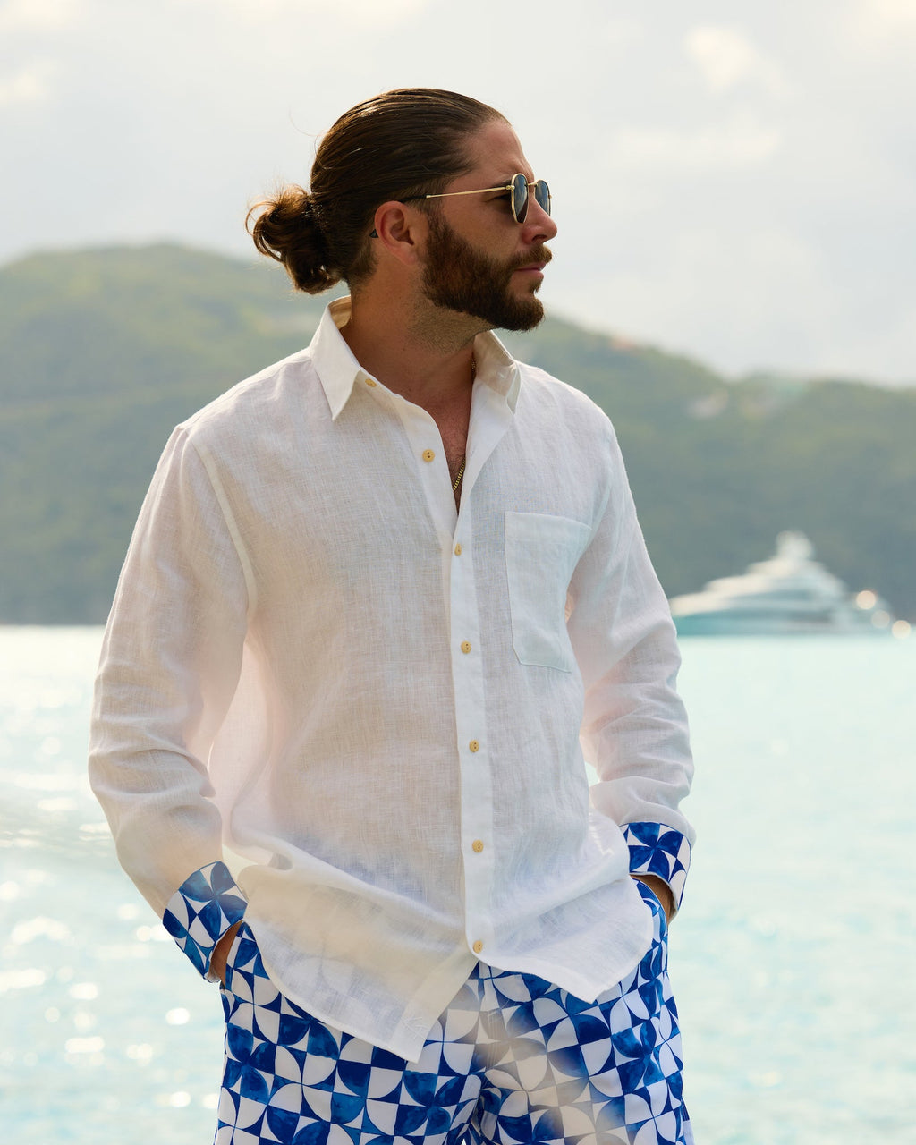 The Greece - Long Sleeve Linen Shirt
