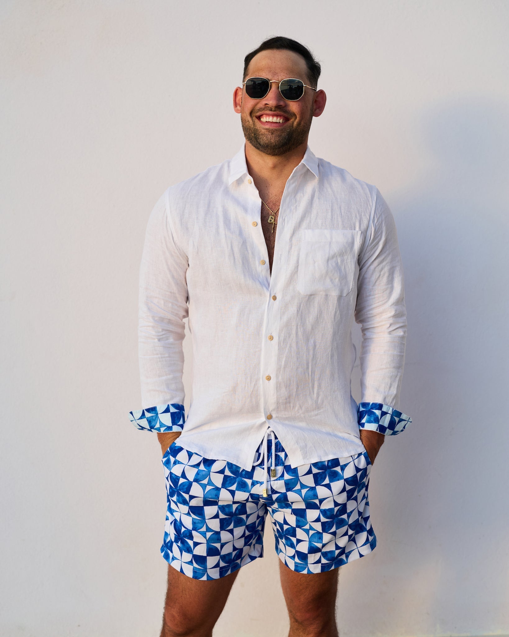 The Greece - Long Sleeve Linen Shirt