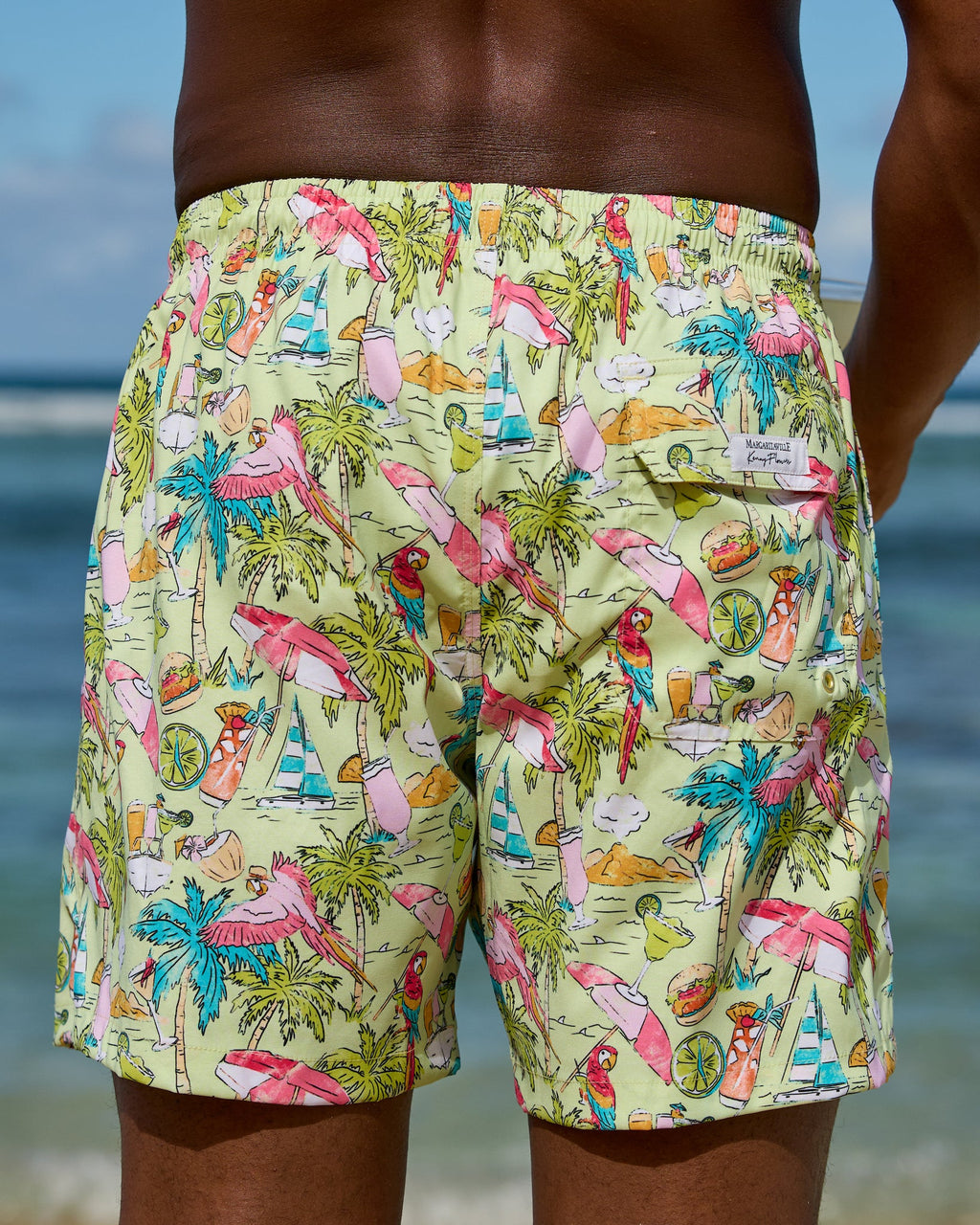 Margaritaville by Kenny Flowers – Welcome to Margaritaville - Lime – Swim Trunks