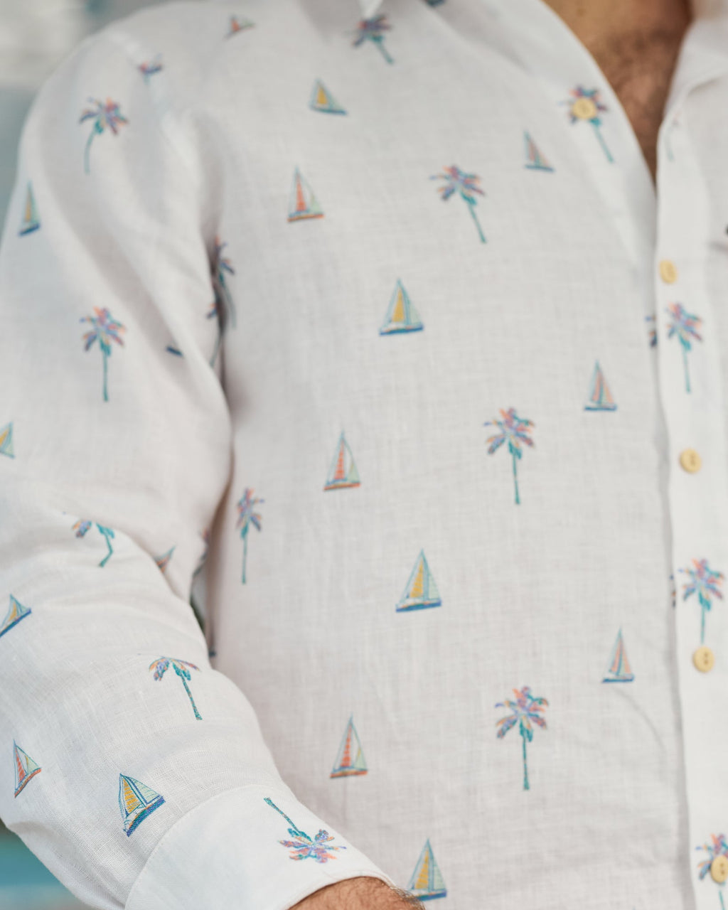 The Yacht Club - Long Sleeve Linen Shirt