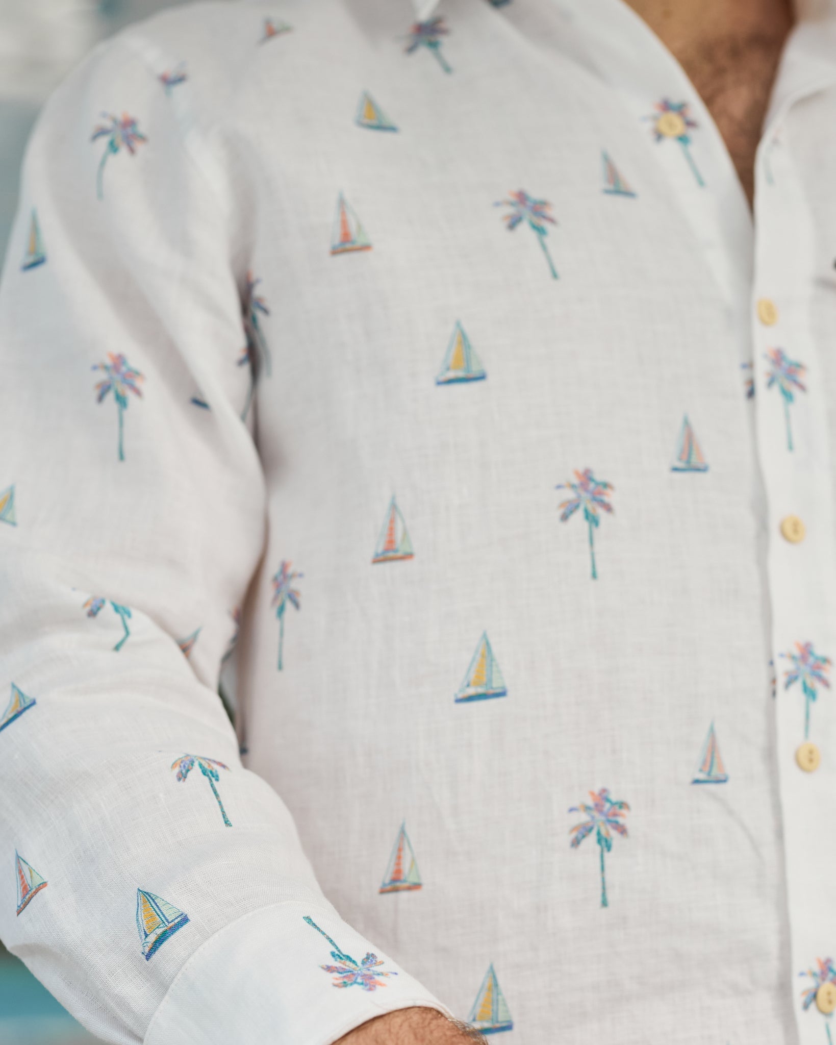 The Yacht Club - Long Sleeve Linen Shirt