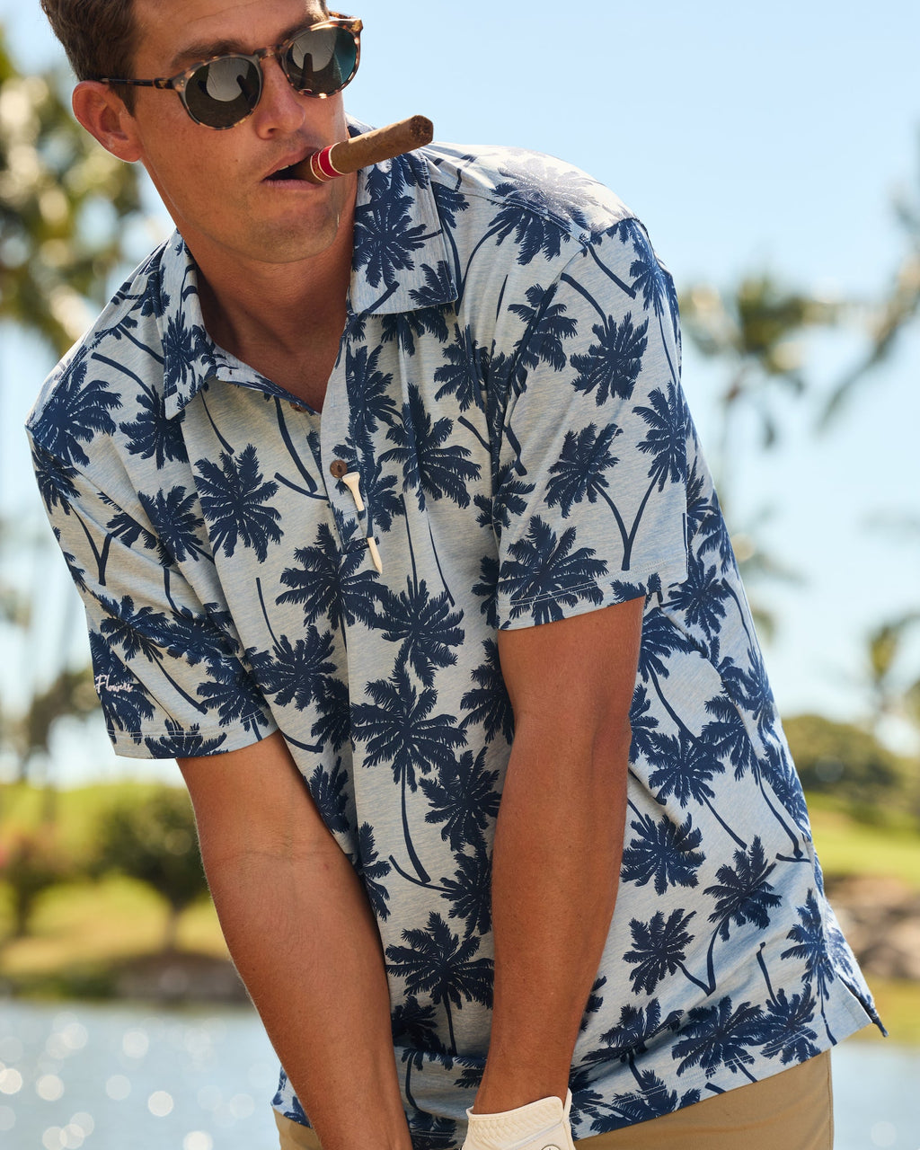 The Palmera - Heathered Golf Shirt