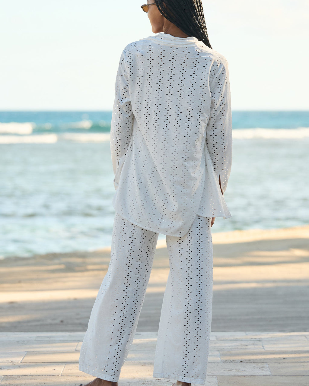The Santorini - Luxe Eyelet Resort Pants
