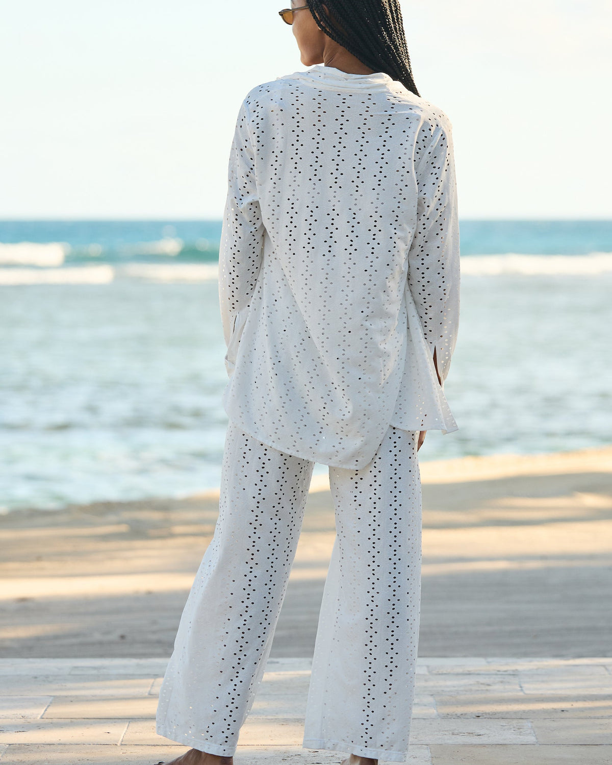 The Santorini - Luxe Eyelet Resort Pants