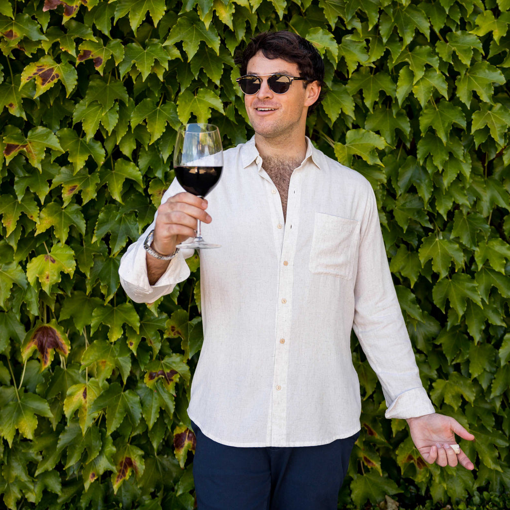 The Taste Maker - Long Sleeve Linen Blend Shirt