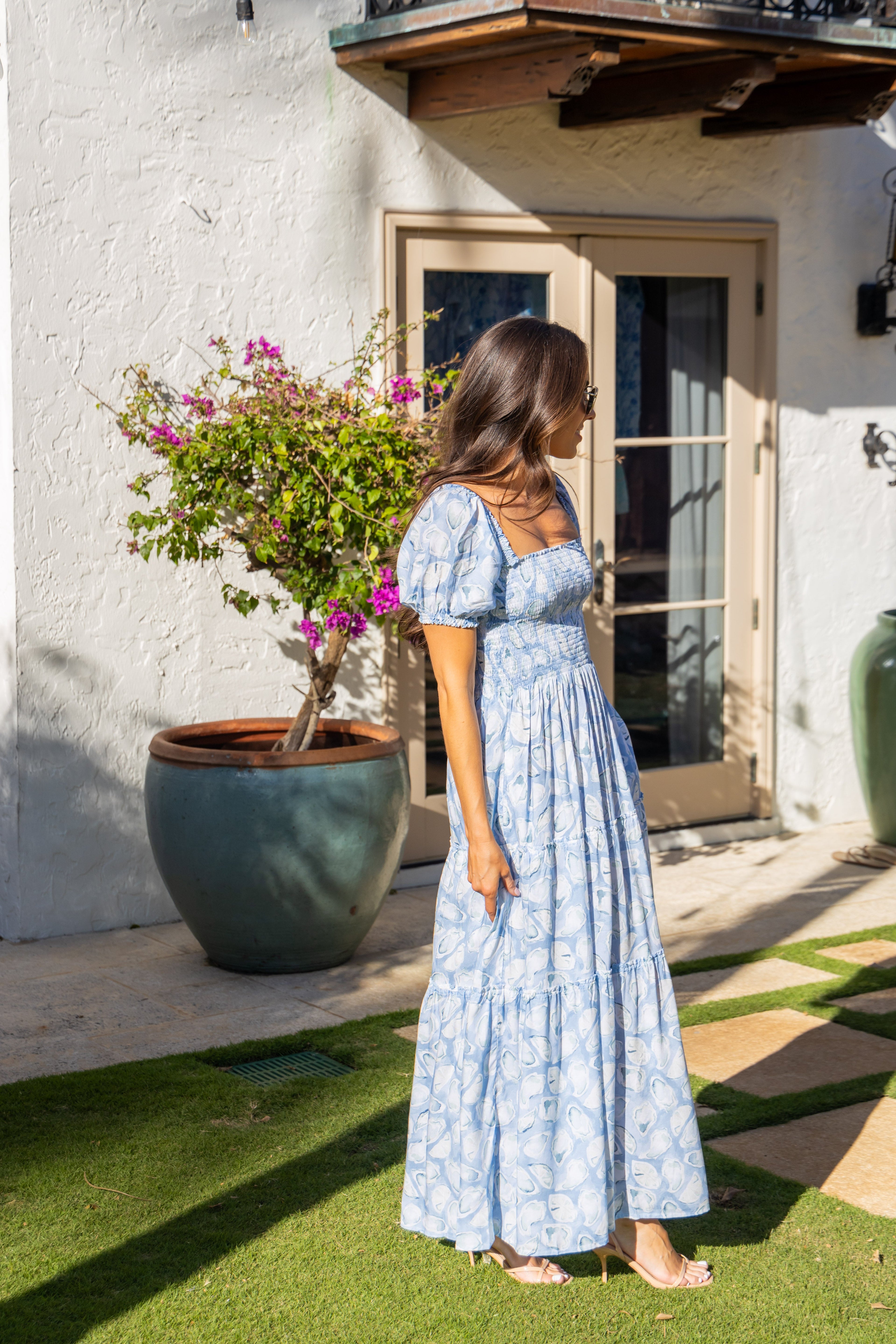 The Nantucket - Smocked Maxi Oyster Dress