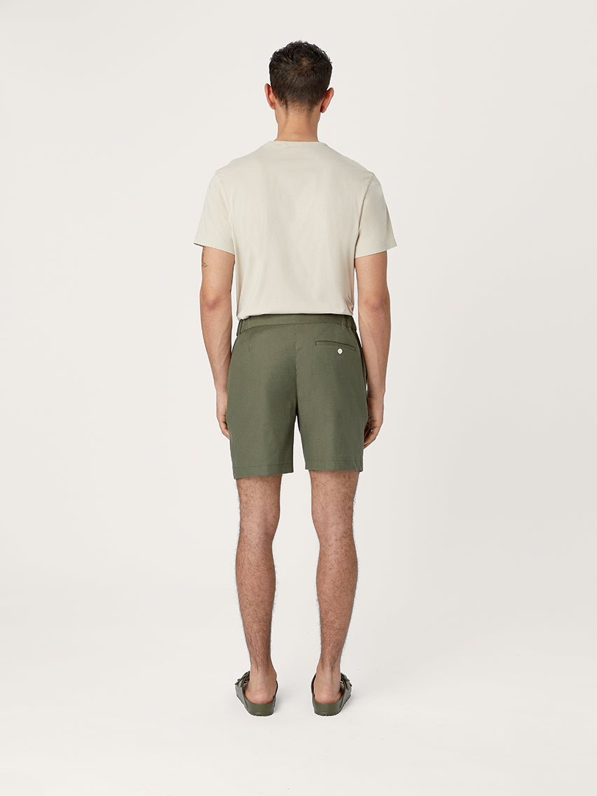 The 12 Shorts Linen 7" || Olive | Linen