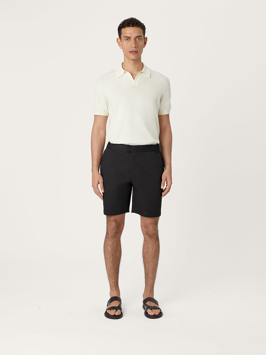 The 12 Shorts 9" || Black | Stretch Cotton