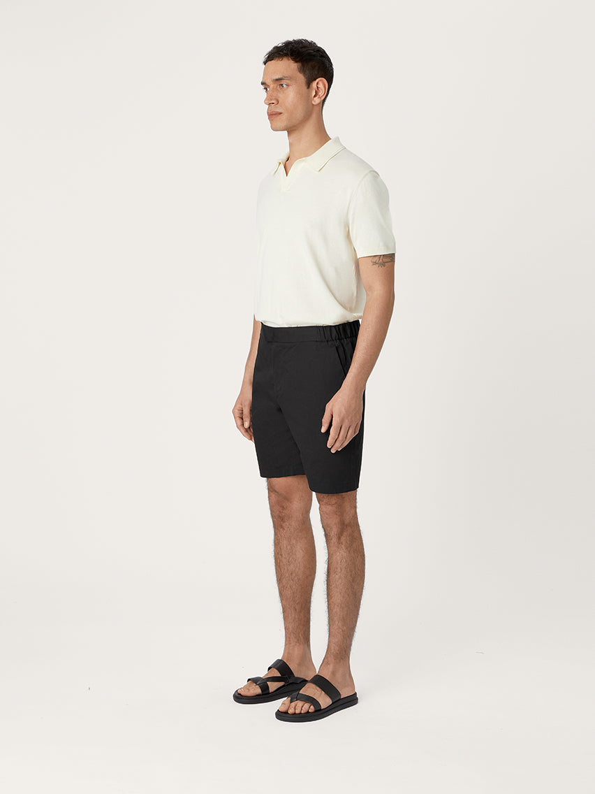 The 12 Shorts 9" || Black | Stretch Cotton