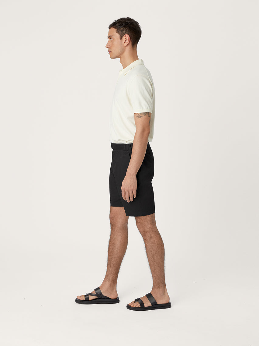 The 12 Shorts 9" || Black | Stretch Cotton