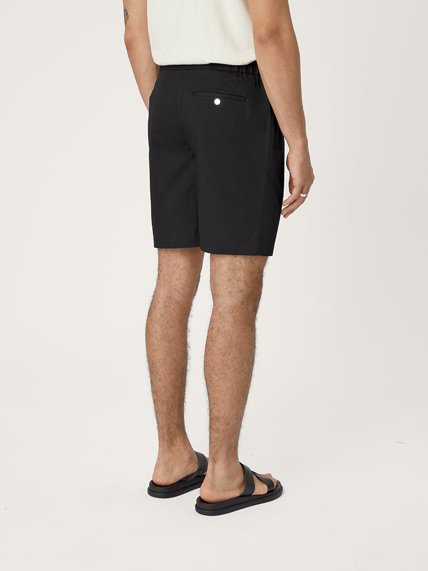 The 12 Shorts 9" || Black | Stretch Cotton