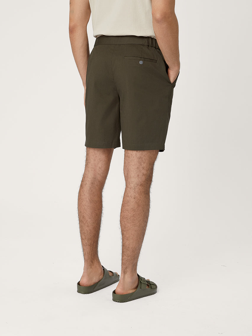 The 12 Shorts 9" || Khaki | Stretch Cotton