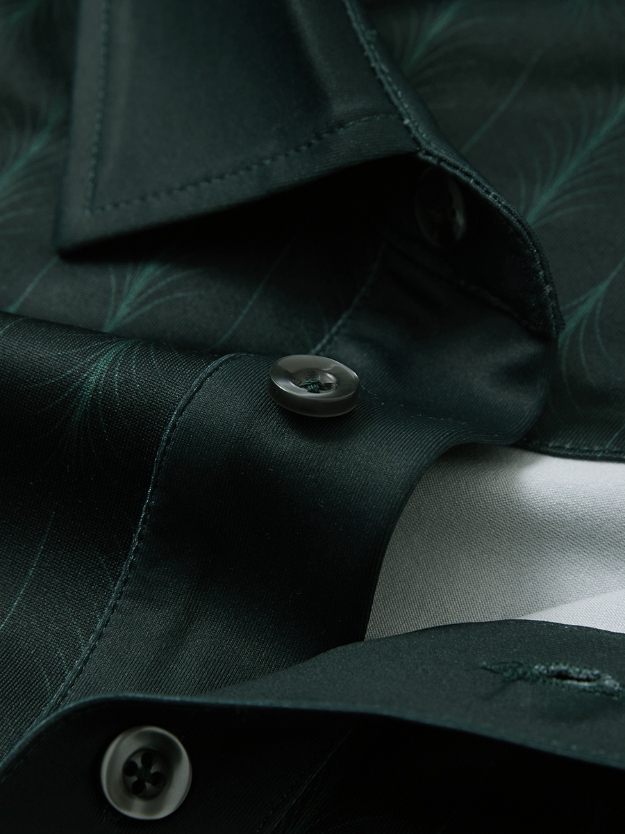 Stylish Full Print Contrast Collared Golf Polo Shirts