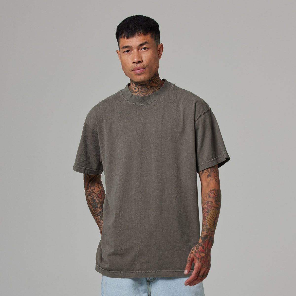 MENS MOCK NECK TEE
