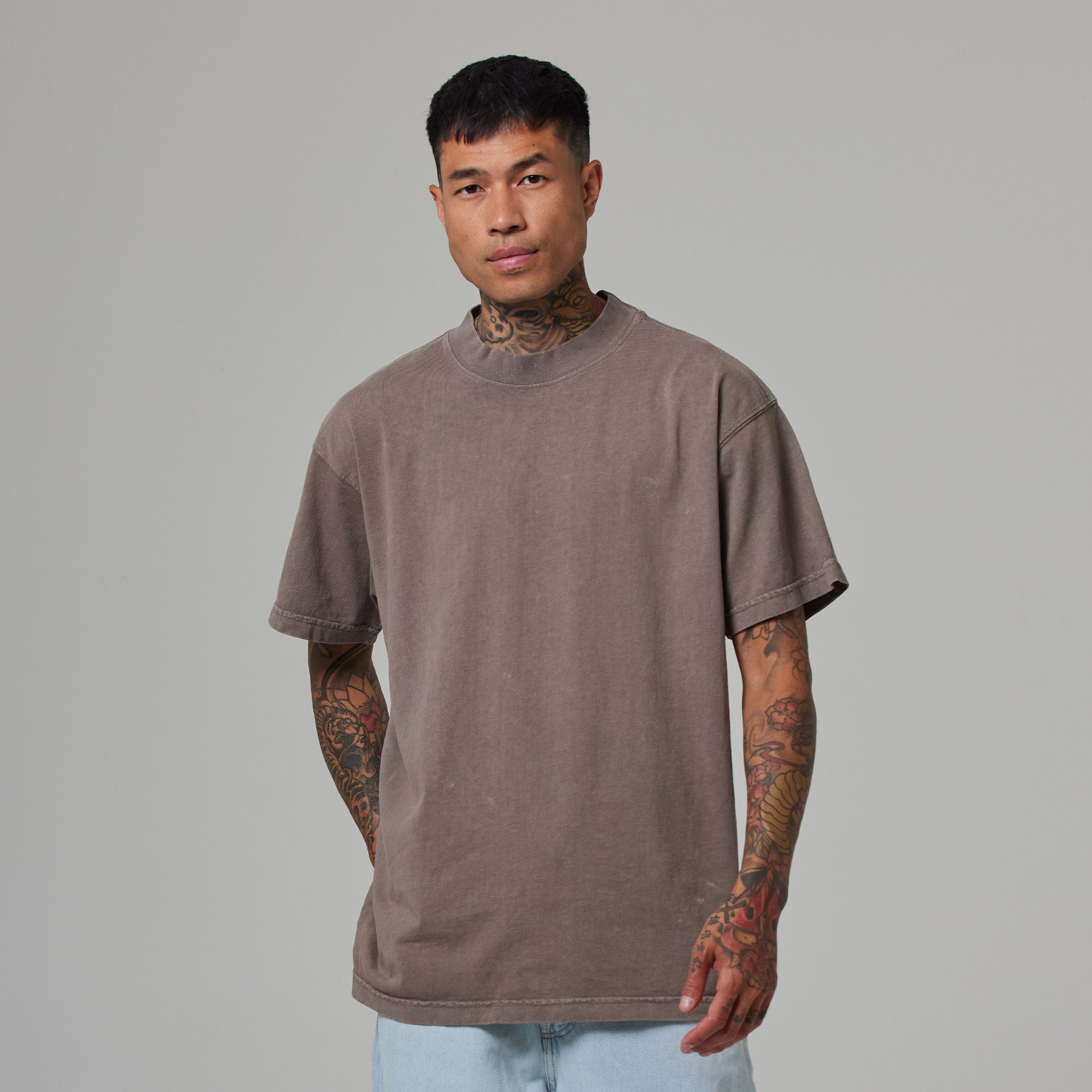 MENS MOCK NECK TEE