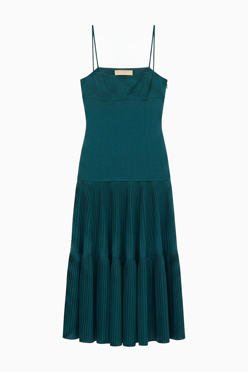 Matilda Pleated Wool Cami Dress - Verdite