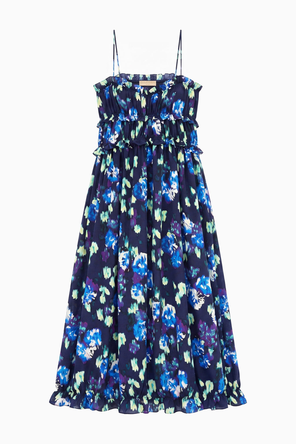 Clove Cami Silk Dress - Evening Bloom