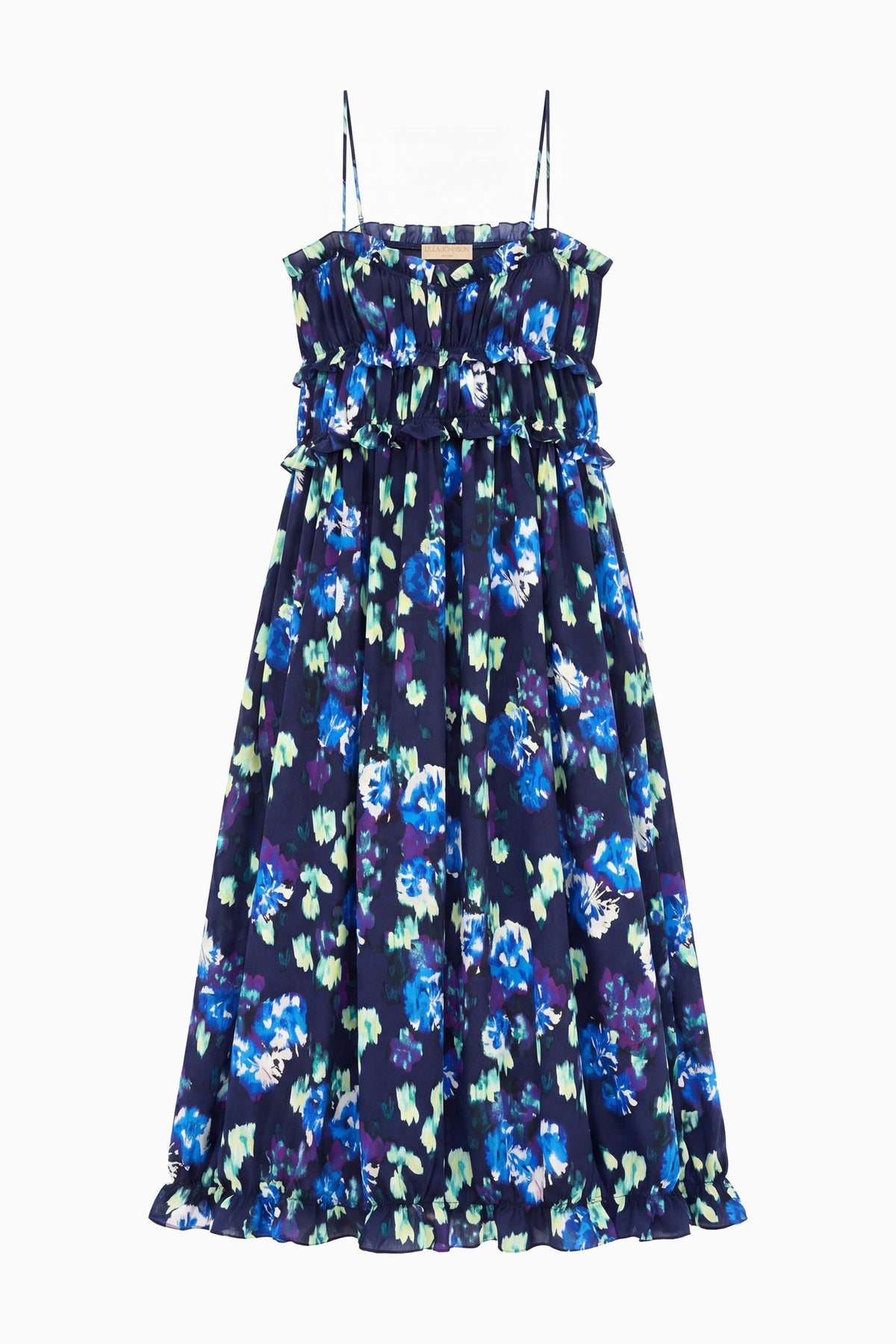 Clove Cami Silk Dress - Evening Bloom