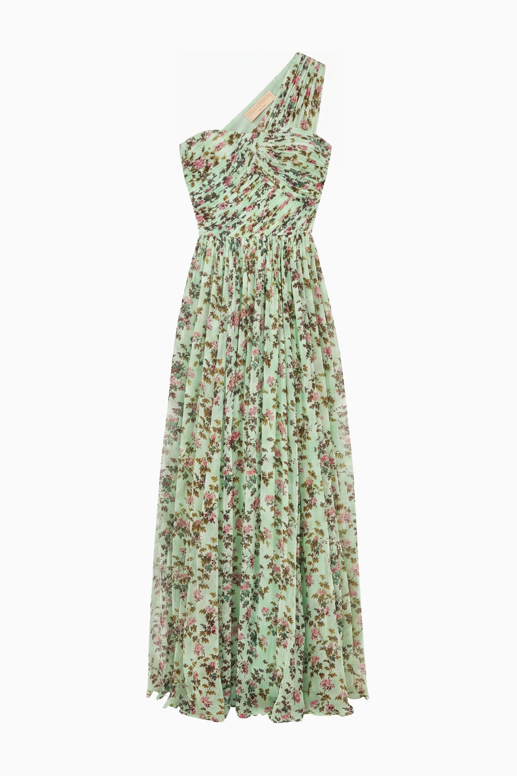 Aureline Silk One Shoulder Gown - Opaline