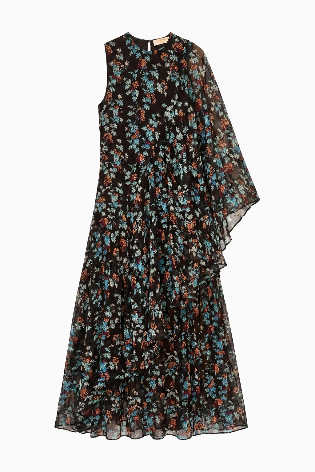 Seraphina Silk Asymmetrical Dress - Nightshade