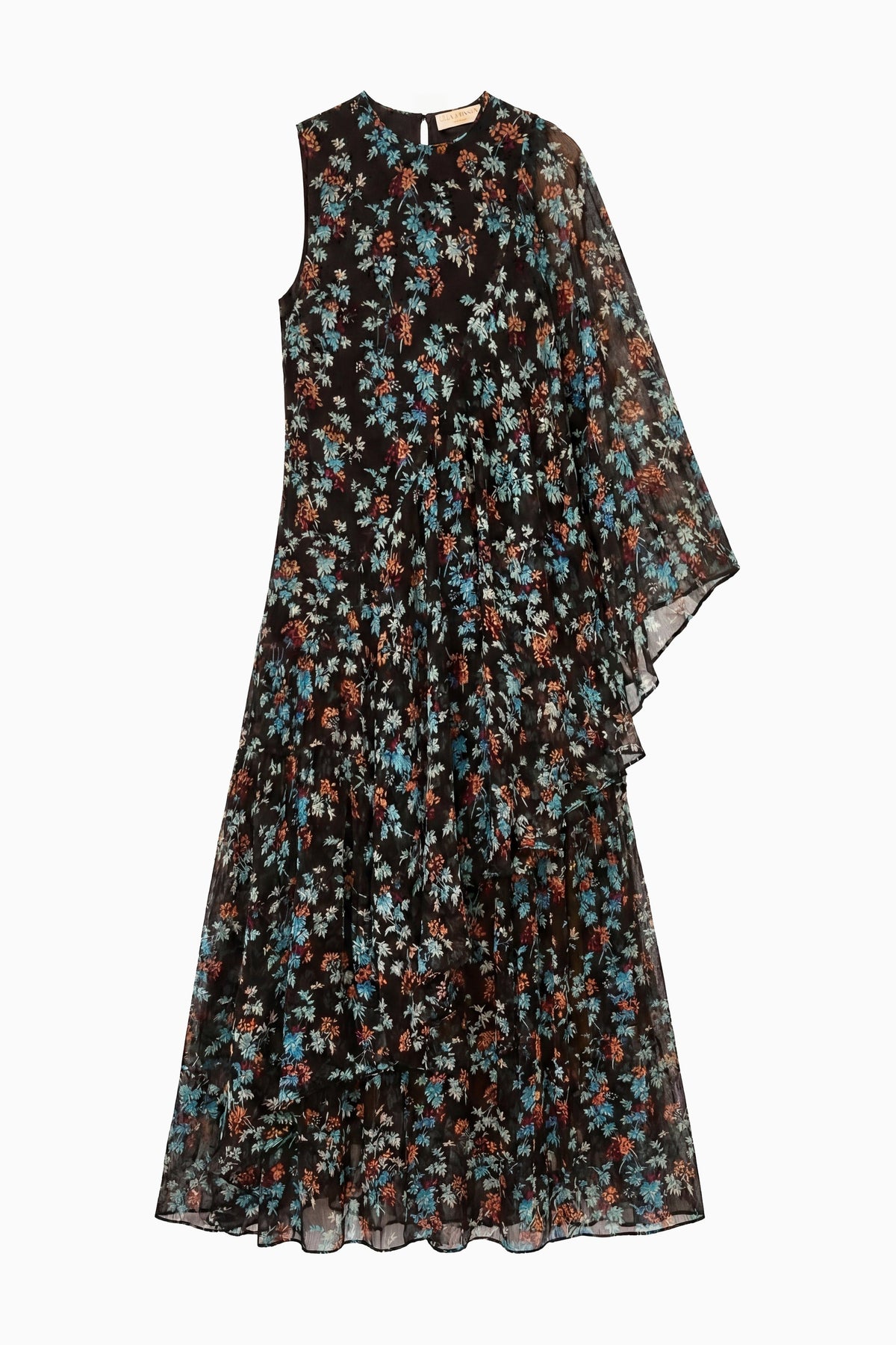 Seraphina Silk Asymmetrical Dress - Nightshade