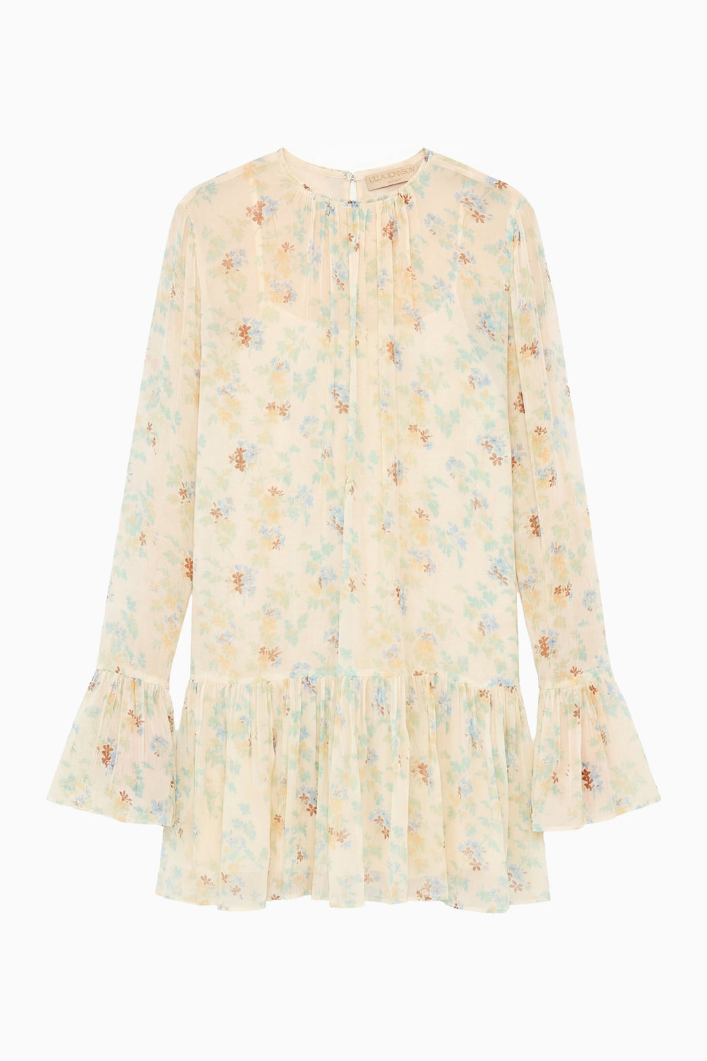 Emmeline Silk Mini Dress - Moon Petal