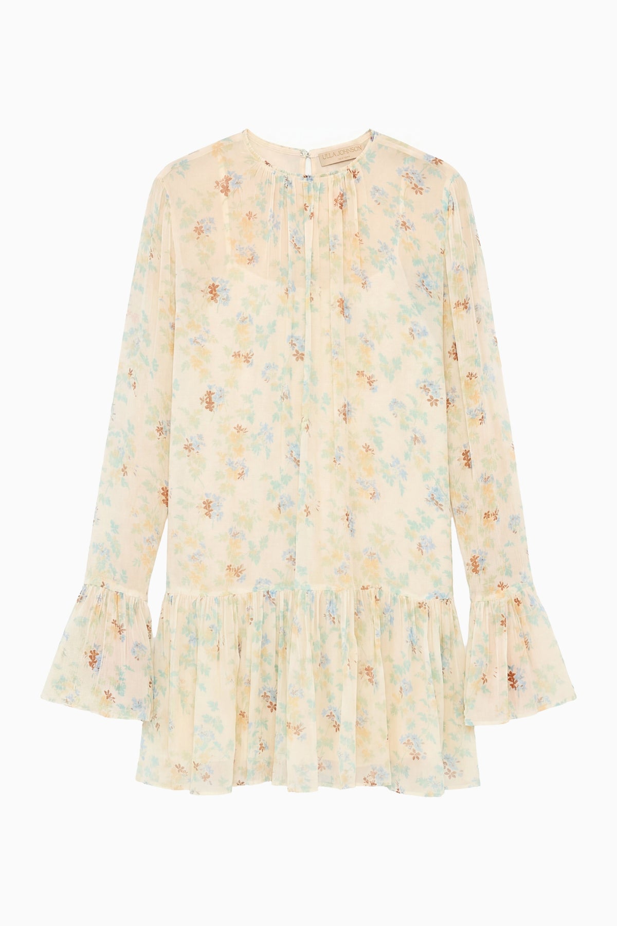 Emmeline Silk Mini Dress - Moon Petal