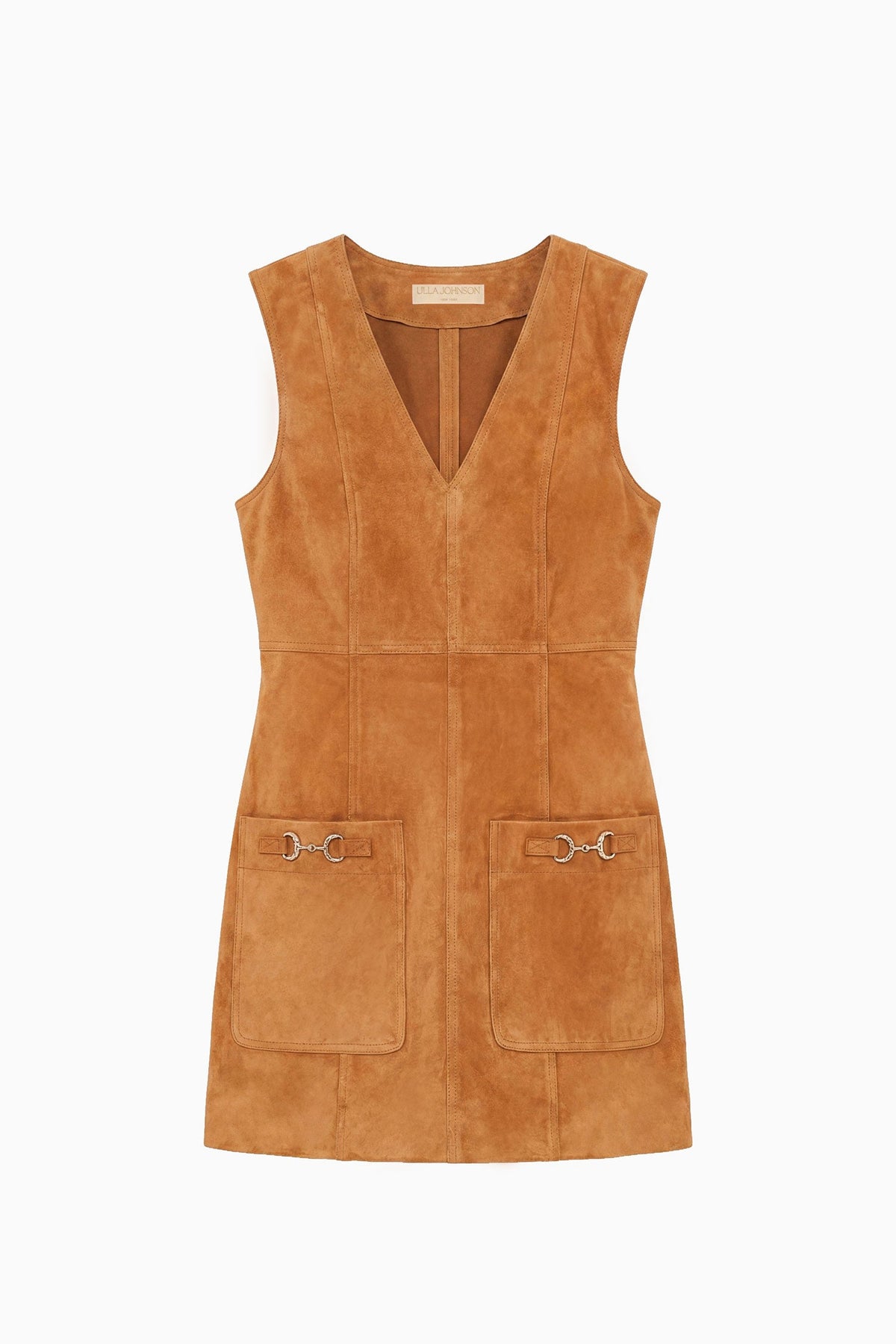 Sloane Suede Mini Dress - Cognac