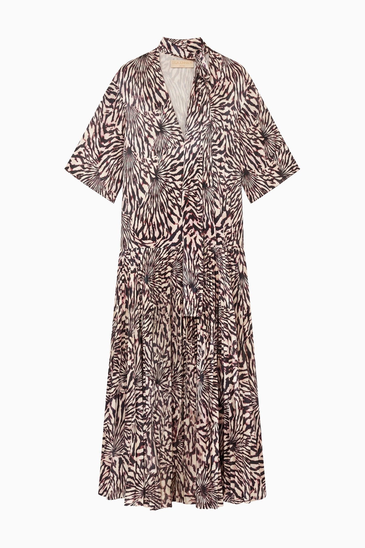 Linya Satin Dress with Removable Tie- Rhodonite