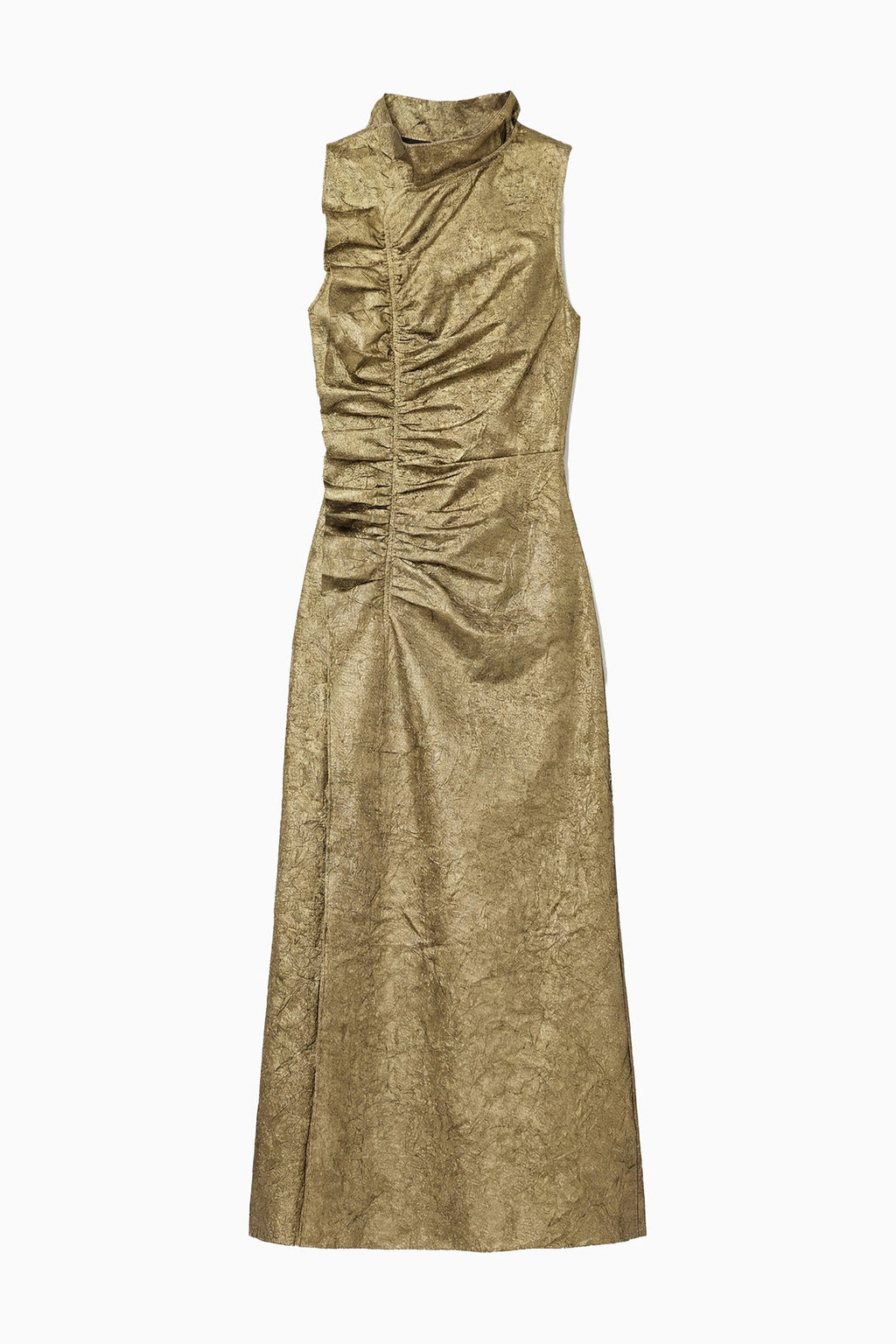 Demetria Taffeta Dress - Light Gold