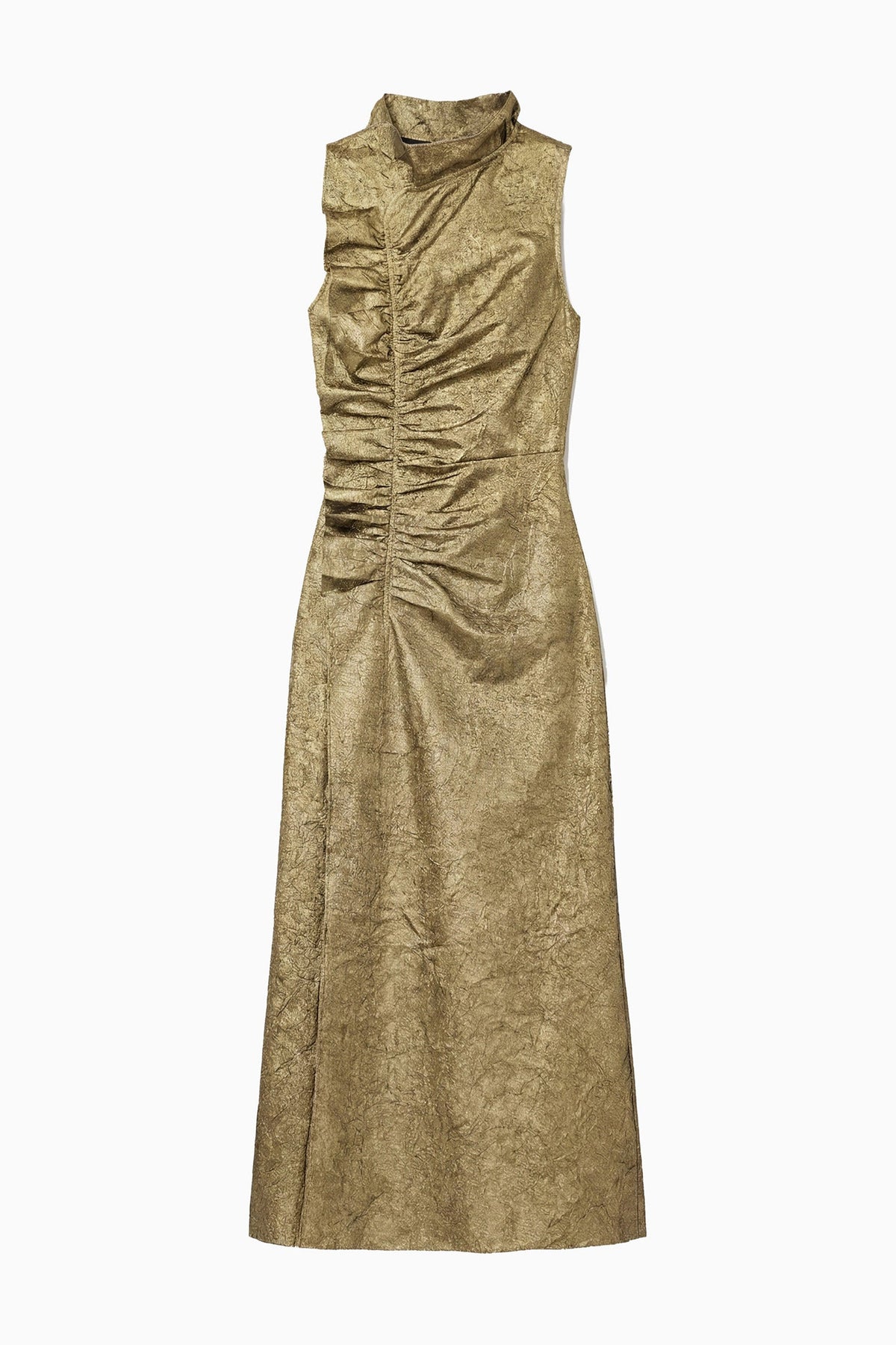Demetria Taffeta Dress - Light Gold