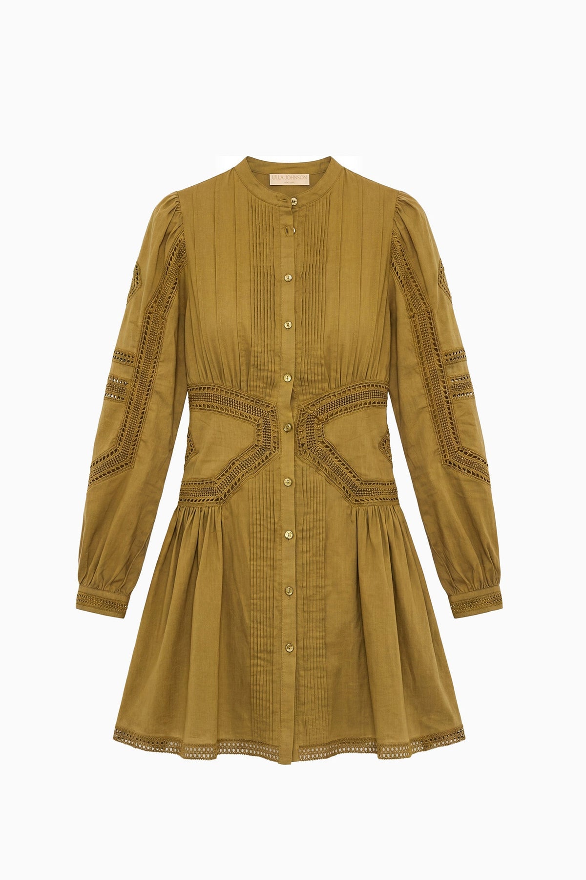 Elysia Cotton Mini Dress - Lichen