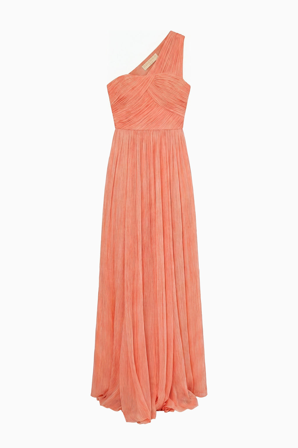 Aureline Silk One Shoulder Gown - Azalea