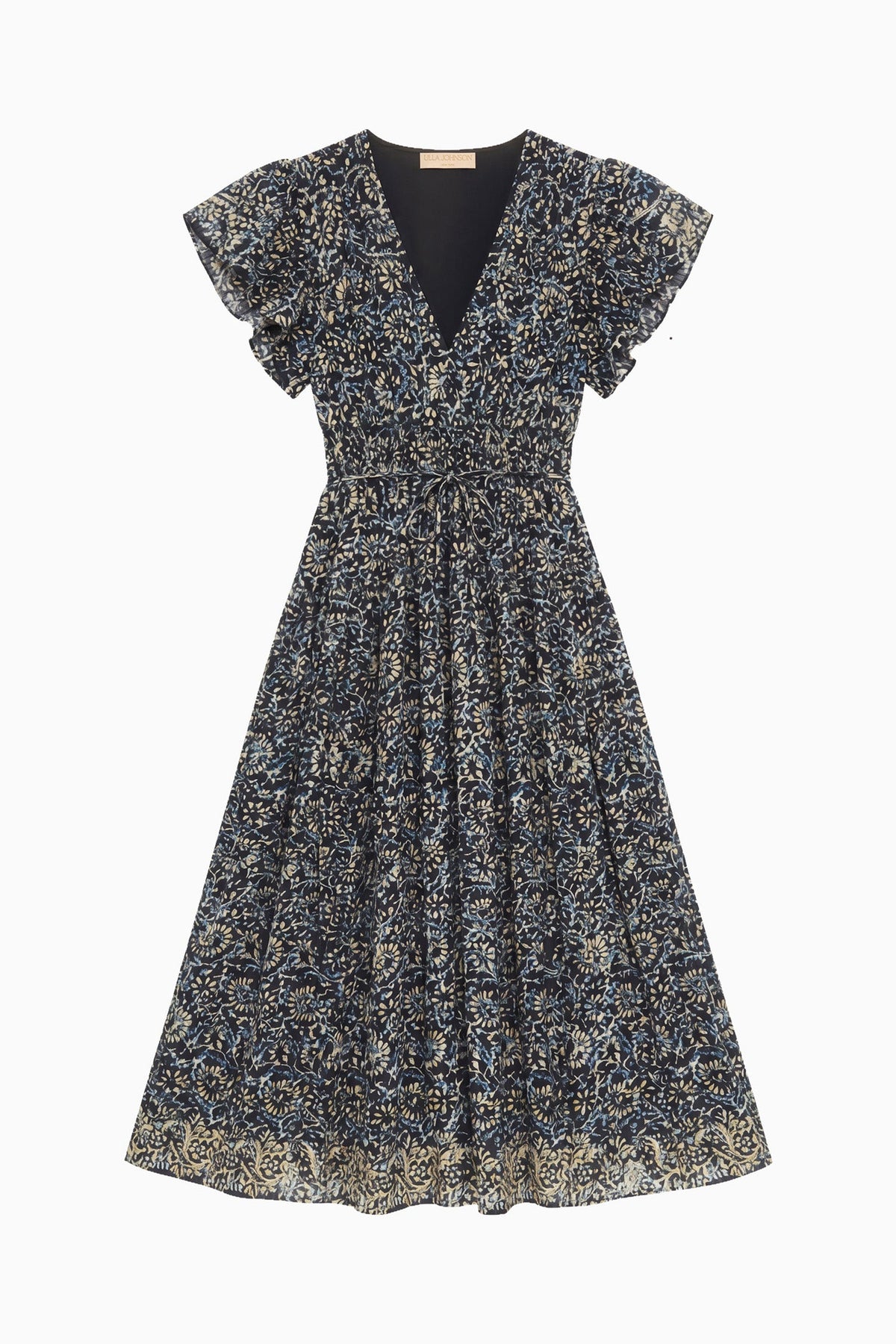 Lyria Cotton Dress - Midnight Bloom