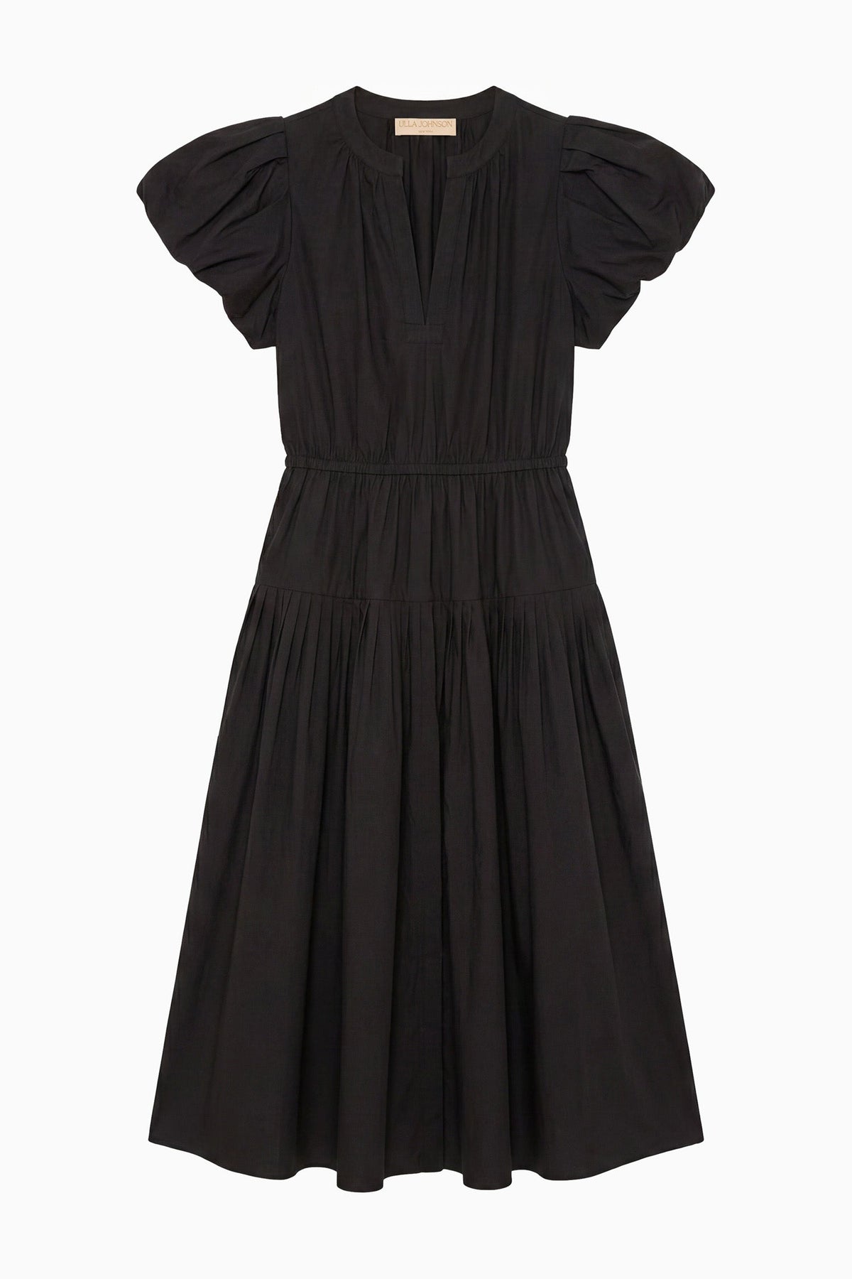Marin Cotton Midi Dress - Noir